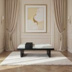 Arlington Chenille Fabric Upholstered Bench - Image 2