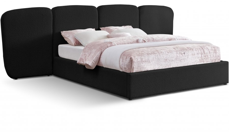 34980.jpg Shiloh Boucle Fabric Upholstered Bed - Image 1