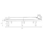 CLARA TWIN EXTRA LONG ADJUSTABLE BED BASE GREY AND BLACK - Image 18