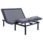 NEGAN EASTERN KING ADJUSTABLE BED BASE GREY AND BLACK - Image 4
