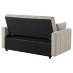 PORTLAND BOUCLE UPHOLSTERED SLEEPER SOFA BED LATTE - Image 10