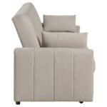 PORTLAND BOUCLE UPHOLSTERED SLEEPER SOFA BED LATTE - Image 11