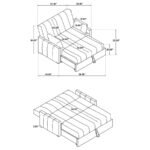 PORTLAND BOUCLE UPHOLSTERED SLEEPER SOFA BED LATTE - Image 13