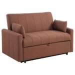 PORTLAND BOUCLE UPHOLSTERED SLEEPER SOFA BED COPPER