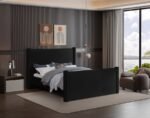 Elias Velvet Upholstered Bed - Image 2