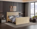 Elias Velvet Upholstered Bed - Image 2