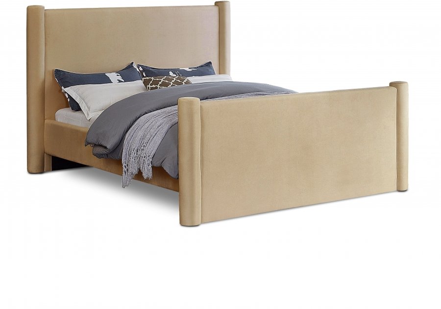 35046.jpg Elias Velvet Upholstered Bed - Image 1