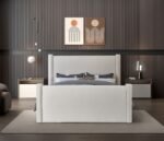 Elias Velvet Upholstered Bed - Image 4