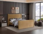 Elias Velvet Upholstered Bed - Image 2