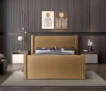 Elias Velvet Upholstered Bed - Image 5