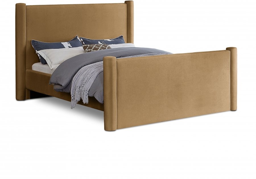 35056.jpg Elias Velvet Upholstered Bed - Image 1