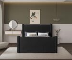 Elias Boucle Fabric Upholstered Bed - Image 4