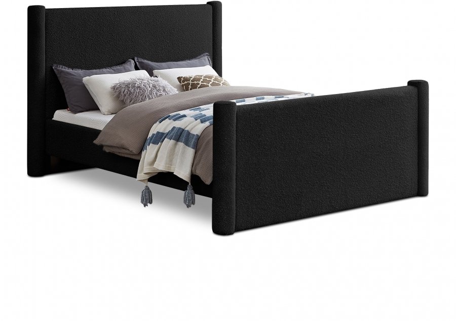 35060.jpg Elias Boucle Fabric Upholstered Bed - Image 1