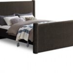 Elias Boucle Fabric Upholstered Bed
