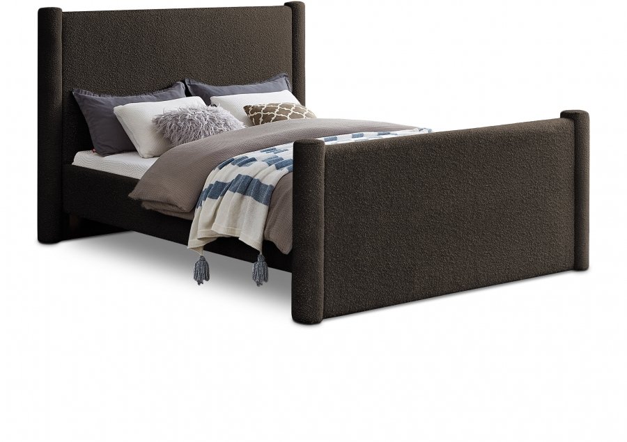 35065.jpg Elias Boucle Fabric Upholstered Bed - Image 1