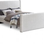 Elias Boucle Fabric Upholstered Bed