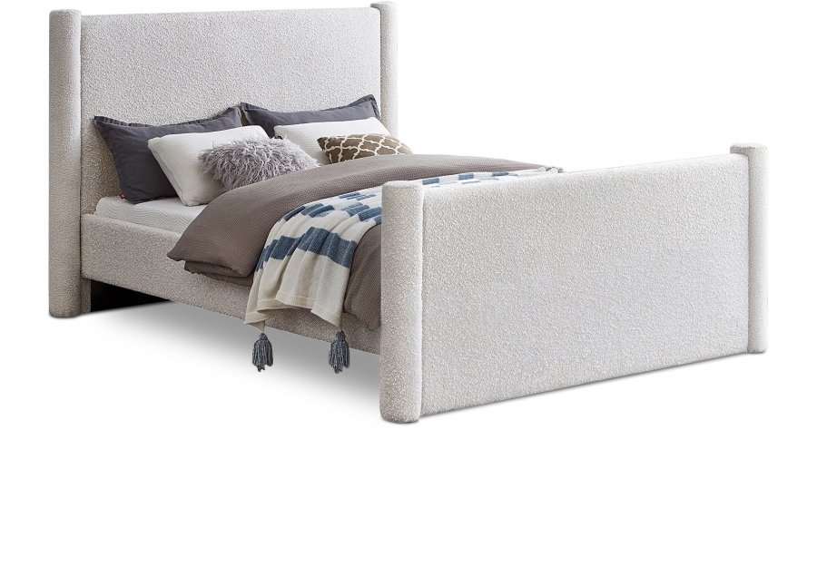 35070.jpg Elias Boucle Fabric Upholstered Bed - Image 1