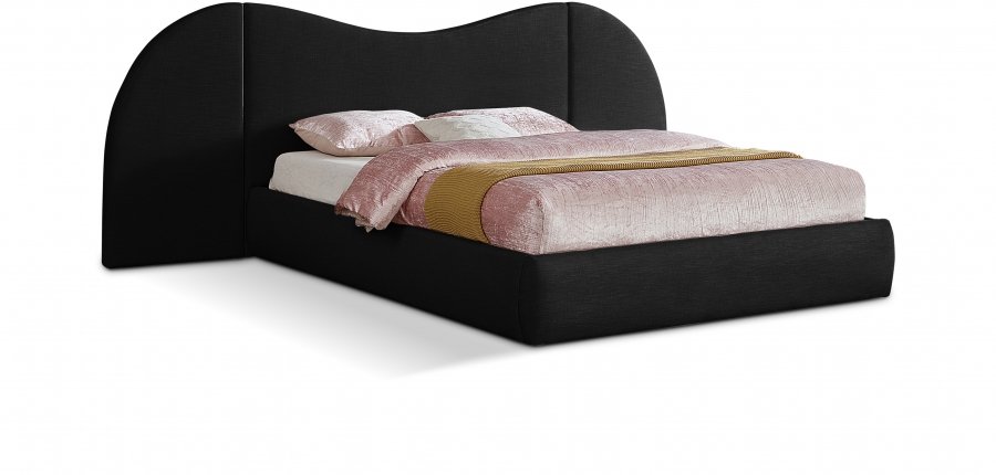 35302.jpg Everest Linen Textured Fabric Upholstered Bed - Image 1