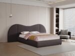 Everest Linen Textured Fabric Upholstered Bed - Image 2