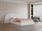 Everest Linen Textured Fabric Upholstered Bed - Image 2
