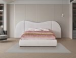 Everest Linen Textured Fabric Upholstered Bed - Image 4