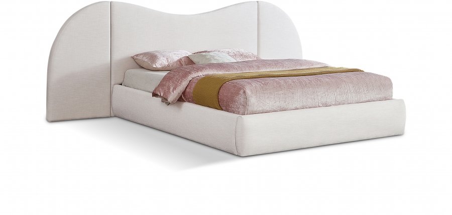 35308.jpg Everest Linen Textured Fabric Upholstered Bed - Image 1