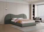 Everest Linen Textured Fabric Upholstered Bed - Image 2