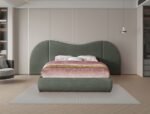 Everest Linen Textured Fabric Upholstered Bed - Image 4