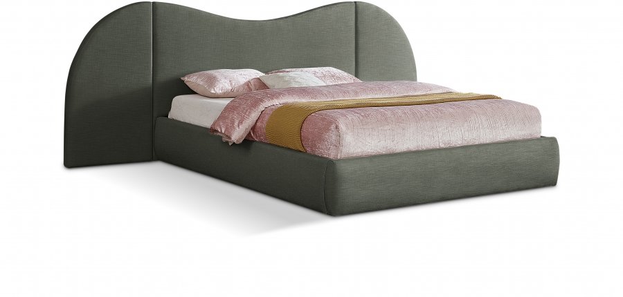 35311.jpg Everest Linen Textured Fabric Upholstered Bed - Image 1