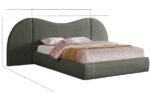 Everest Linen Textured Fabric Upholstered Bed - Image 8
