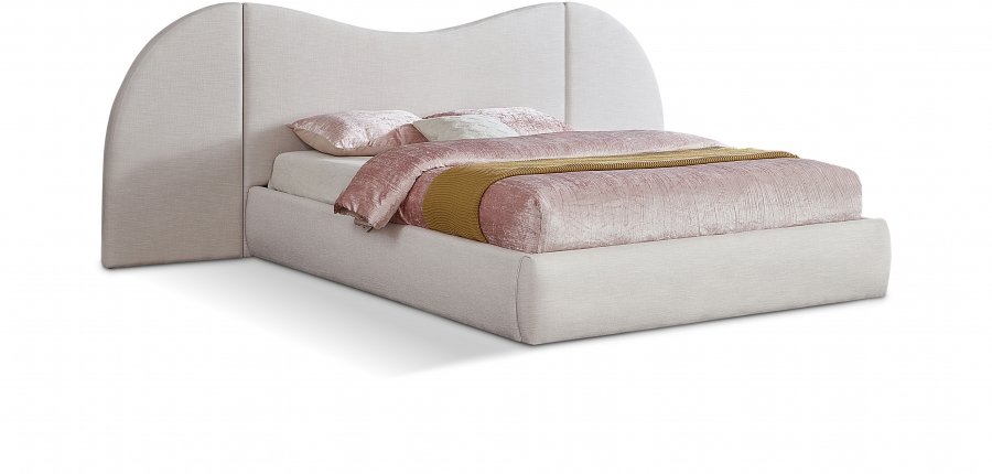 35317.jpg Everest Linen Textured Fabric Upholstered Bed - Image 1