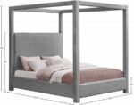Eden Boucle Fabric Upholstered Bed - Image 7