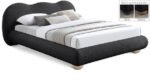 Hyde Boucle Fabric Upholstered Bed