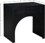 August Oak Veneer Nightstand - Image 10