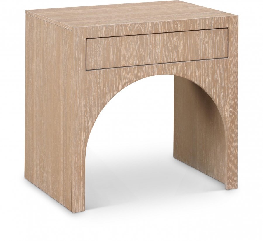 35585.jpg August Oak Veneer Nightstand - Image 1