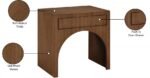 August Oak Veneer Nightstand - Image 11