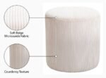 Roy Microsuede Fabric Upholstered Stool - Image 8