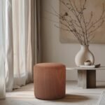 Roy Microsuede Fabric Upholstered Stool - Image 2