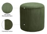 Roy Microsuede Fabric Upholstered Stool - Image 8