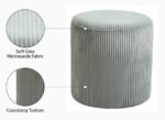 Roy Microsuede Fabric Upholstered Stool - Image 8