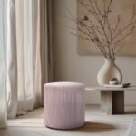 Roy Microsuede Fabric Upholstered Stool - Image 2