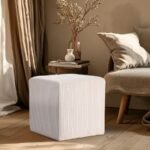 Roy Microsuede Fabric Upholstered Stool - Image 2