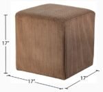 Roy Microsuede Fabric Upholstered Stool - Image 8
