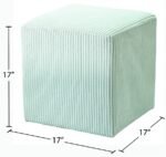 Roy Microsuede Fabric Upholstered Stool - Image 8