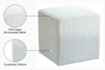 Roy Microsuede Fabric Upholstered Stool - Image 9
