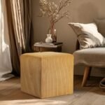 Roy Microsuede Fabric Upholstered Stool - Image 2