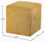 Roy Microsuede Fabric Upholstered Stool - Image 8