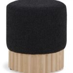 Veranda Boucle Fabric Upholstered Stool