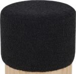 Veranda Boucle Fabric Upholstered Stool - Image 3