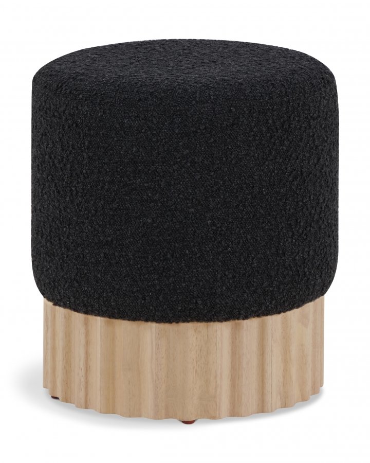 35740.jpg Veranda Boucle Fabric Upholstered Stool - Image 1